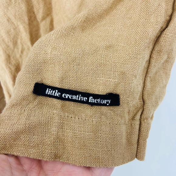 Little Creative Factory Polina's Apron Skirt 100% Linen Tie Front Size 6 Years - Picture 3 of 8